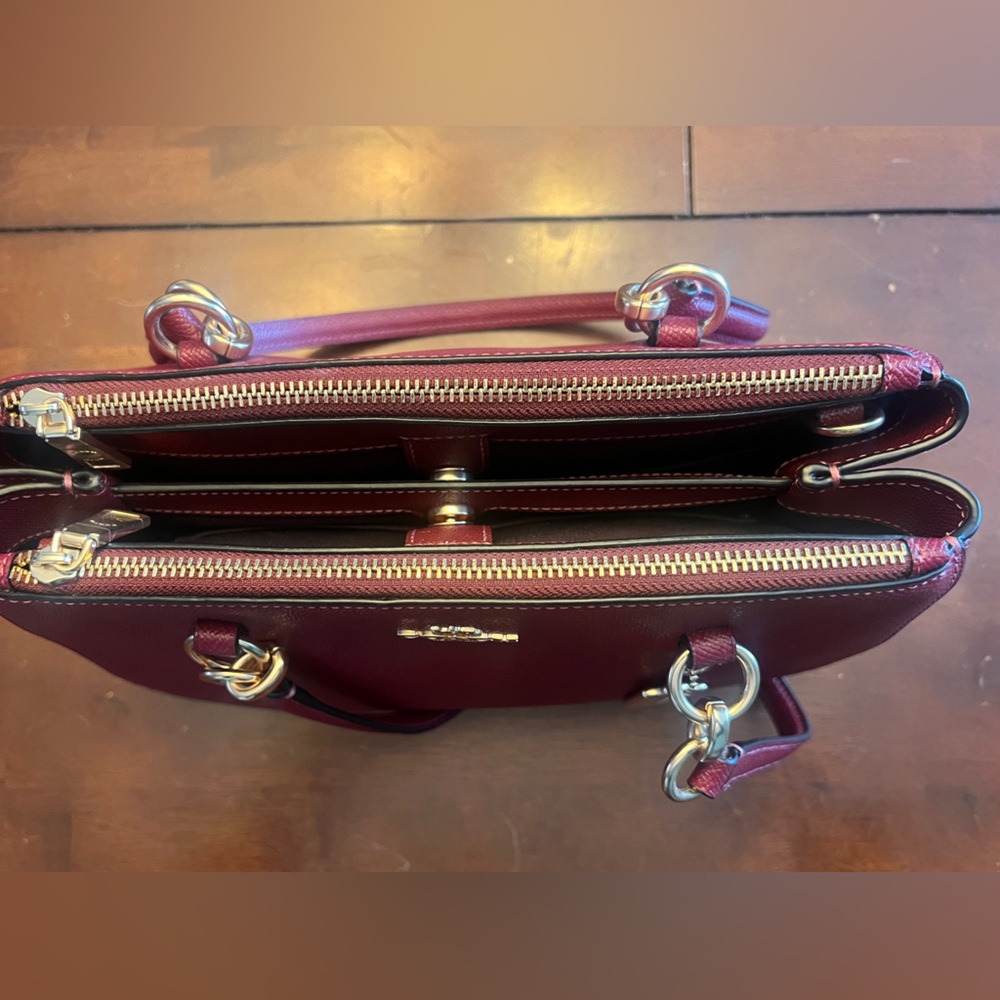 Coach Burgundy Satchel Bag - Picture 5 of 9